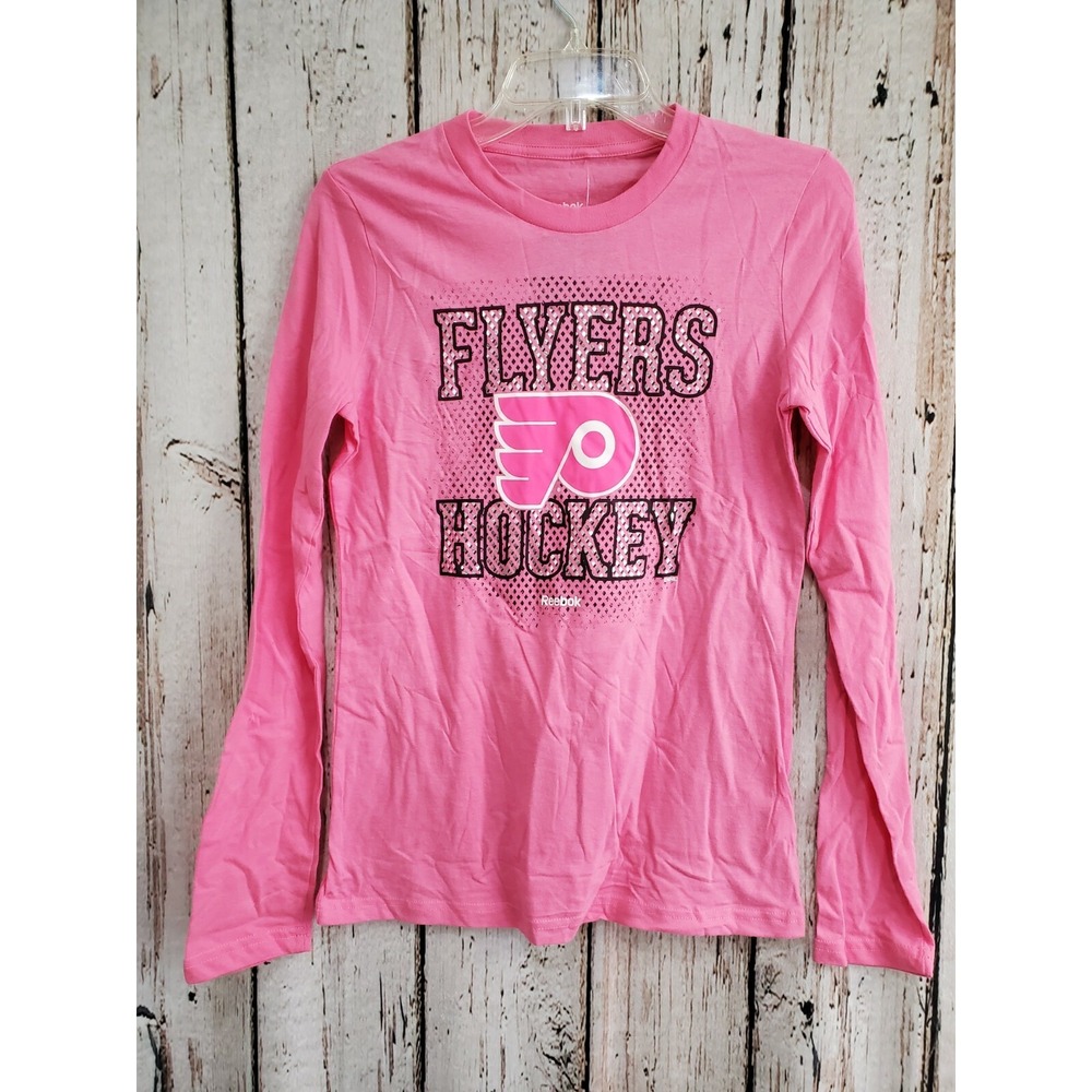 Reebok Girl's XL 16 Philadelphia Flyers NHL Long Sleeve T‑Shirt‎ Tee Shirt NEW